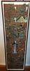 ANTIQUE Large Chinese Embroidery panel with gold metallic figurines and courtyard scenes, foo dog lion, etc. Late 19th centur