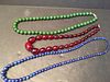 OLD Three Chinese necklaces with Green Jade, Lapis, etc.