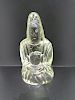 Chinese old Glass Guanyin, 13.9x7.4x6cm