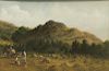 Alfred Farnsworth Watercolor/Gouache Landscape with Figures