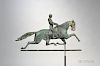 Molded Copper and Cast Iron "Dexter" Horse and Rider Weathervane