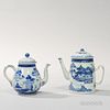 Two Canton Export Porcelain Tea/Coffee Pots