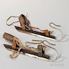 Pair of Wood and Steel Ice Skates