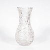 Floral Cut Glass Vase 