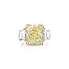 A 9.17-Carat Fancy Light Yellow Diamond Ring