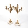 French Bronze and Marble Candelabra 