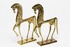 Mid-Century Frederick Weinberg Brass Horse Figures