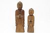 Asian Carved Wood Standing Buddhas, 2