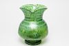 Loetz Art Glass Monumental Green & Swirl Vase