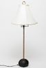 Mid-Century Architectural Cast Iron & Bamboo Lamp