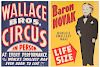 Wallace Bros. Circus Presents Baron Novak.