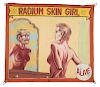 Radium Skin Girl. Painted Canvas Sideshow Banner.