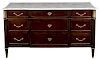 Directoire Style Mahogany Marble Top Chest