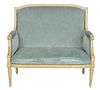 Louis XVI Style Carved and Painted Settee 