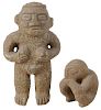 Two Pre-Colombian Carved Stone Figures