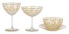 38 Pieces Gilt Crystal Stemware and Bowls