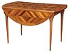 Directoire Parquetry Inlaid Drop Leaf Table