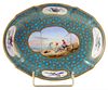 Sevres Lobed Dish with Seafaring Decoration