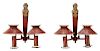 Pair of Empire Red Tole Sconces