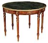 Adam Style Leather Top Library Table
