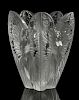 Lalique "Chrysalide" Frosted and Clear Crystal Vase