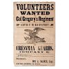 Civil War Recruitment Broadside for Colonel Gregory's Regiment, the Cressman Guards Plus