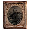 Jacob White, 8th Illinois Cavalry, Photographs, Pinfire Revolver, & Ribbon