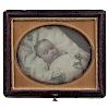 Fine Pair of Postmortem Daguerreotypes of Identified Baby by Alexander Beckers