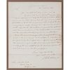 Secretary of War John C. Calhoun Letter Signed, Money Owed to the Delaware Indians