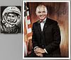 Astronaut and Cosmonaut, Two Signed Photographs: John Glenn (1921-2016) and Gherman Titov (1935-2000) Large color 8 x 10 in.