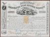 Fargo, William G. (1818-1881) Signed Stock Certificate, 28 January 1869. Engraved certificate for the American Merchants Unio