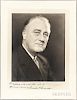 Roosevelt, Franklin Delano (1882-1945) Signed Photograph. Black-and-white photograph signed and inscribed to Paul V. McNutt (