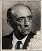 Schoenberg, Arnold (1874-1951) Photograph Signed, September 1950. Black-and-white photograph of Schoenberg, inscribed in bott