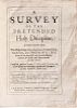 Bancroft, Richard (1544-1610) A Survey of the Pretended Holy Discipline. London: Printed by Richard Hodgkinson, living in Tha