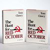 Clancy, Tom (1947-2013) The Hunt for Red October, Two Copies. Annapolis, Maryland: United States Naval Institute, [1984]. One