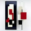 Ronald S. Goldfarb, American (20th C.) High Gloss Painted and Lacquer on Wood Wall Hanging Sculptures.