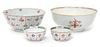 Four Chinese Export Porcelain Bowls Diameter of largest 10 1/4 inches.