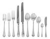 A Group of American Silver Flatware, Tiffany & Co., New York, NY, 20th Century, Flemish pattern, comprising 4 dinner knives 5 sa