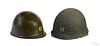 American WWII M1 helmet with mesh cover