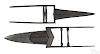 Two Indo-Persian katar daggers