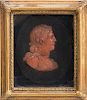 ENGLISH WAXWORK MINIATURE HEAD OF CLEOPATRA, ATTRIBUTED TO JOHN FLAXMAN (1755-1826); AND AN ENGLISH RED WAXWORK PROFILE HEAD 