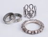 GROUP OF INDIAN SILVER AND SILVERED METAL JEWELRY