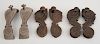 THREE PAIRS OF INDIAN CARVED WOODEN CLOGS, TWO FROM RAJASTHAN