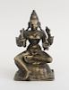INDIAN BRONZE STATUE OF A DEITY
