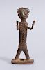 INDIAN METAL STANDING FIGURE WITH RAISED ARMS, BASTAR