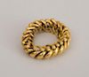 14K GOLD LINK CHAIN RING, POSSIBLY ASIAN