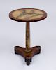 VICTORIAN MAHOGANY AND TROMPE L'OEIL PAINTED SMALL SIDE TABLE