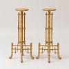 PAIR OF VICTORIAN GILT "BAMBOO" PLANT STANDS