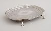 INDIAN EMBOSSED SILVER QUATREFOIL TRAY