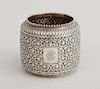 VICTORIAN MONOGRAMMED SILVER CYLINDRICAL BOWL, IN THE KUTCH STYLE